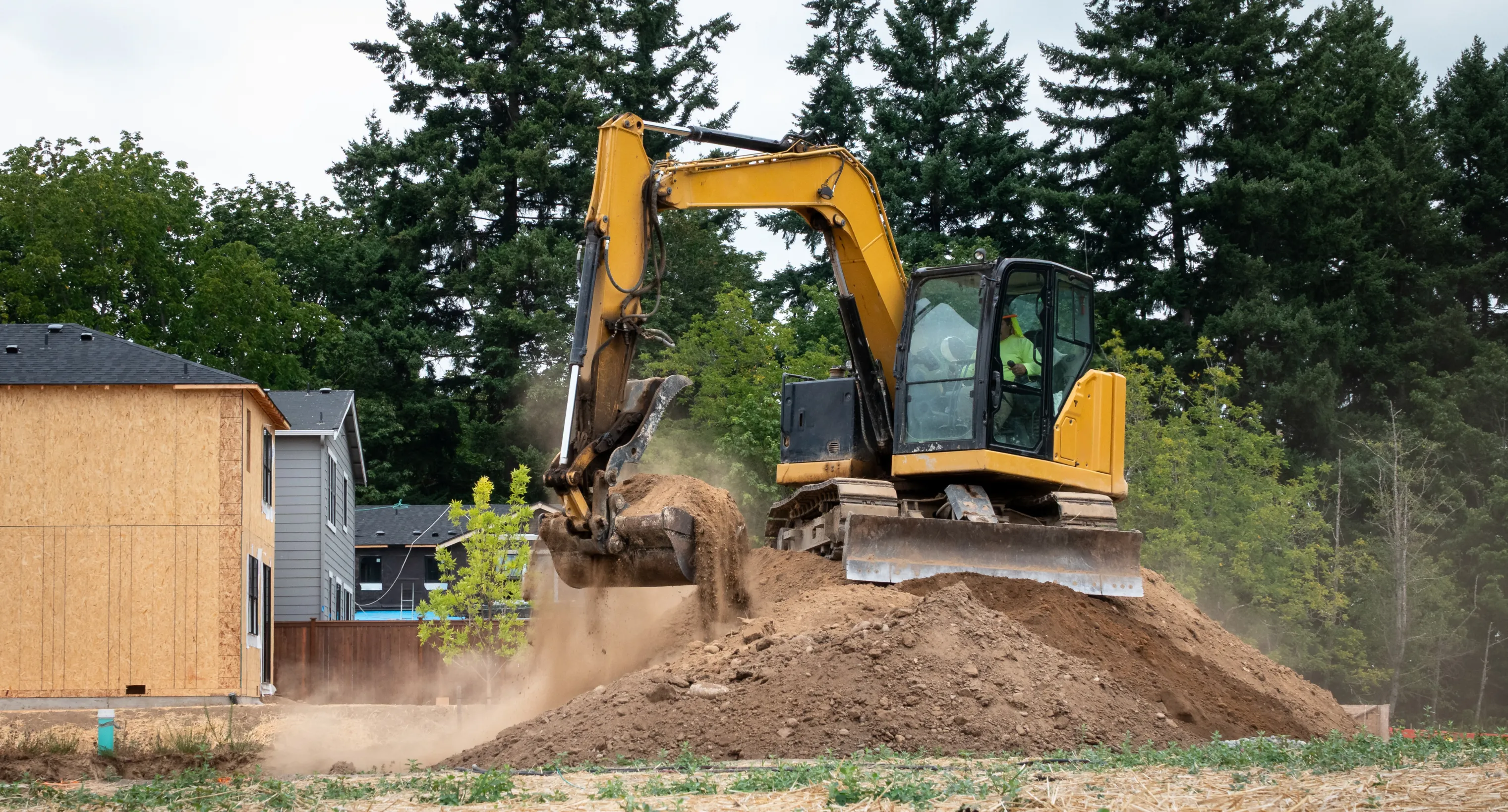 Basement excavation service in Dallas TX using heavy equipment to prepare residential foundations