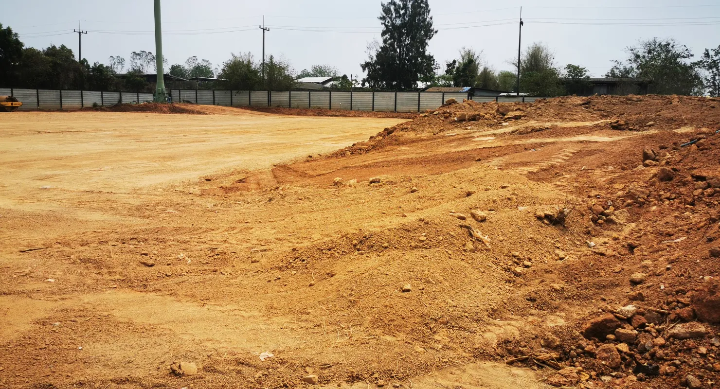 Construction site preparation services in Dallas including land leveling and foundation-ready excavation