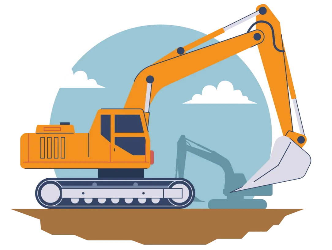 Decorative excavation background shape for Excavation Pro Dallas section