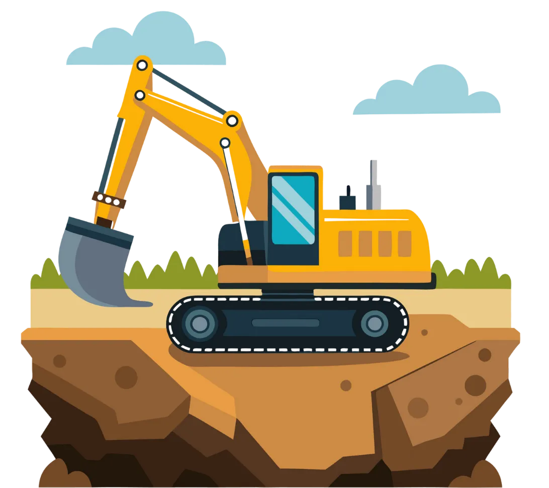 Decorative background shape for Excavation Pro Dallas FAQ section